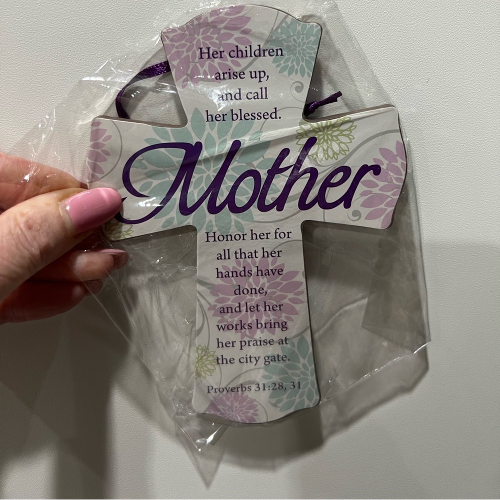 New Floral Christian Proverbs Mother Cross Wall Decor